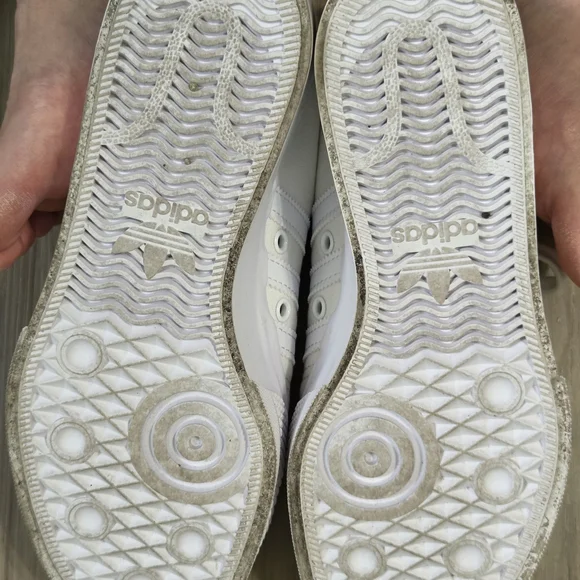 Adidas Nizza Women's White Canvas Platform Sneakers - Picture 7 of 8